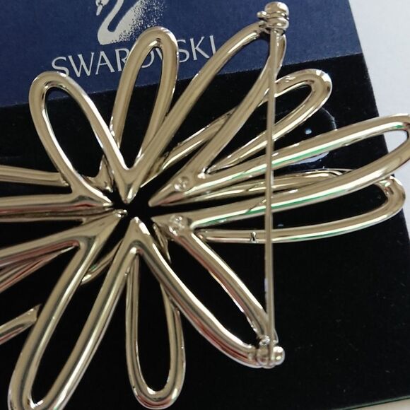 Silver tone Exquisite Swarovski BROOCH - Picture 4 of 7